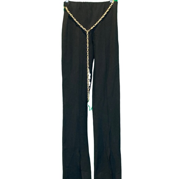 NWT Sandro Black Slit Hem Pants - Sz S US (Sz 36 EU) - Picture 6 of 12